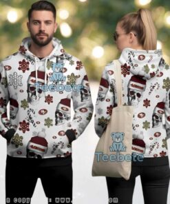 San Francisco 49Ers Santa Skull Pattern Ugly Christmas 3D Hoodie San Francisco 49Ers Santa Skull Pattern Ugly Christmas 3D Hoodie