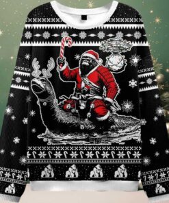 Santa Bigfoot Ugly Christmas Sweater Santa Bigfoot Ugly Christmas Sweater