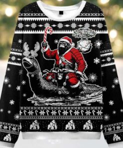 Santa Bigfoot Ugly Christmas Sweater Santa Bigfoot Ugly Christmas Sweater