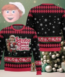 Santa Claus Is Coming To Town Ugly Christmas Sweater, Christmas Sweatshirt, Family Matching Holiday Gift Shirt, Merry Christmas Ugly Sweater