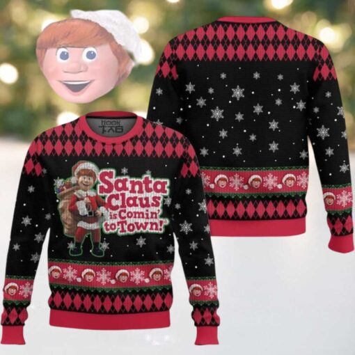 Santa Claus Is Coming To Town Ugly Christmas Sweater, Christmas Sweatshirt, Family Matching Holiday Gift Shirt, Merry Christmas Ugly Sweater