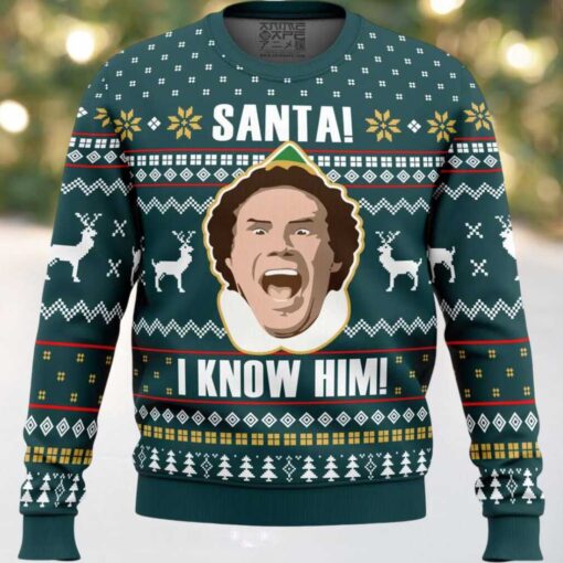 Santa I Know Him Elf Ugly Christmas Sweater