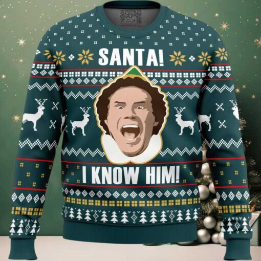 Santa I Know Him Elf Ugly Christmas Sweater