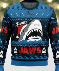 Santa Jaws Jaws Ugly Christmas Sweater