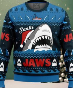 Santa Jaws Jaws Ugly Christmas Sweater