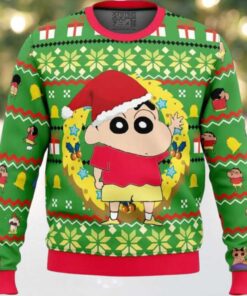 Santa Shinnosuke Crayon Shin chan Ugly Christmas Sweater