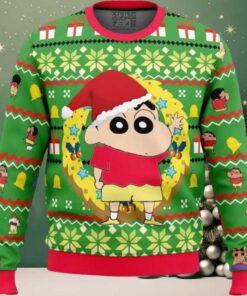 Santa Shinnosuke Crayon Shin chan Ugly Christmas Sweater