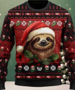 Santa Sloth Ugly Christmas Sweater Santa Sloth Ugly Christmas Sweater