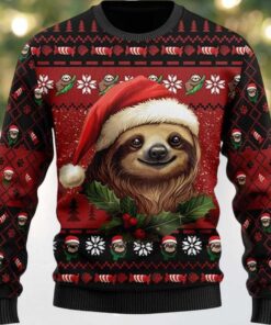 Santa Sloth Ugly Christmas Sweater Santa Sloth Ugly Christmas Sweater