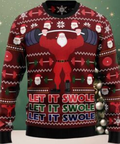 Santa Weightlifting Ugly Christmas Sweater For Men And Women Christmas Gift Christmas Winter Fashion 2793