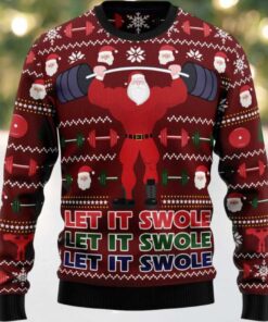 Santa Weightlifting Ugly Christmas Sweater For Men And Women Christmas Gift Christmas Winter Fashion 2793