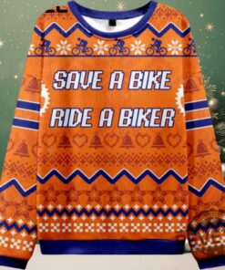 Save Bike Ride Biker Ugly Christmas Sweater
