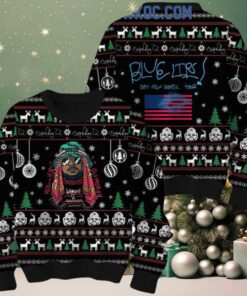 ScHoolboy Q Blue Lips Christmas Holidays Ugly Sweater
