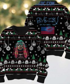 ScHoolboy Q Blue Lips Christmas Holidays Ugly Sweater