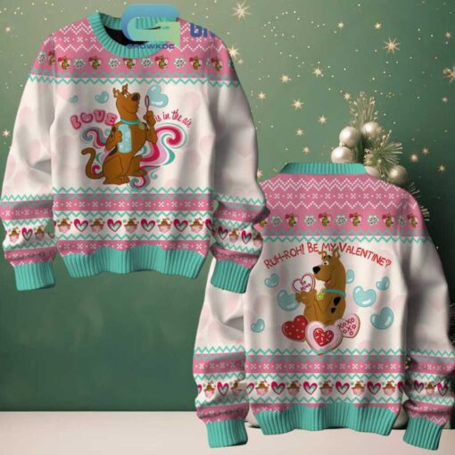 Scooby Doo Ruh Roh Be My Valentine Happy Holidays Ugly Sweater