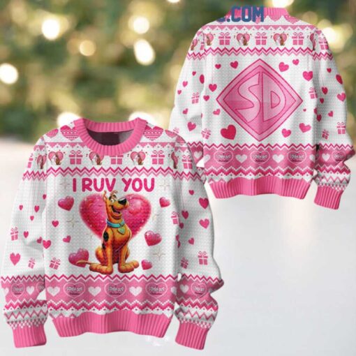 Scooby doo I Ruv You Happy Valentine 2025 Ugly Sweater