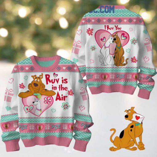 Scooby doo I Ruv You Love In The Air 2025 Ugly Sweater