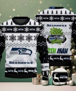 Seattle Seahawks 12th Man Christmas Ugly Sweater