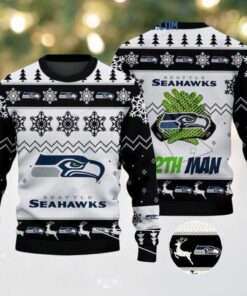 Seattle Seahawks 12th Man Christmas Ugly Sweater