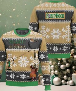 Share Your Blessings Disney Robin Hood Ugly Christmas Sweater Share Your Blessings Disney Robin Hood Ugly Christmas Sweater