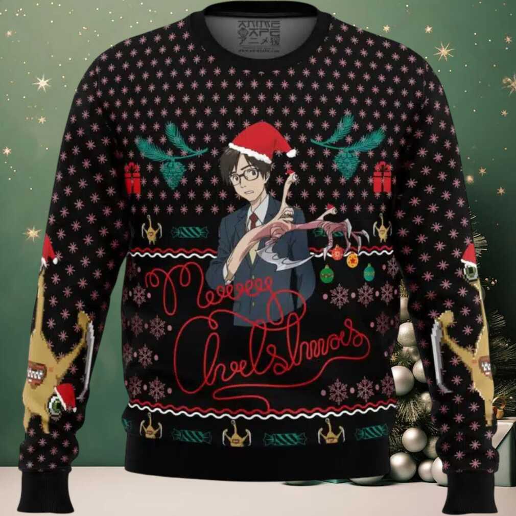 Shinichi Izumi Parasyte Ugly Christmas Sweater Shinichi Izumi Parasyte Ugly Christmas Sweater