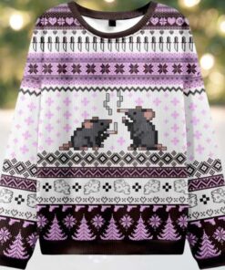 Smoking Rats Y2K Ugly Christmas Sweater