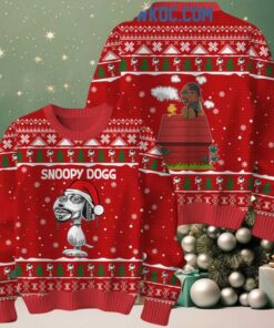 Snoop Dogg Snoopy Dog Be Merry Christmas Ugly Sweater