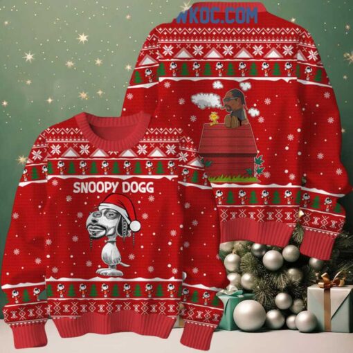 Snoop Dogg Snoopy Dog Be Merry Christmas Ugly Sweater