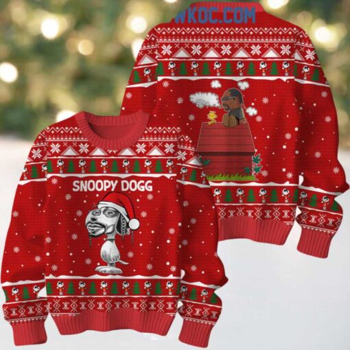 Snoop Dogg Snoopy Dog Be Merry Christmas Ugly Sweater