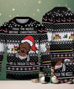 Snoop Dogg Twas The Nizzle Before Chrismizzle Ugly Christmas Sweater