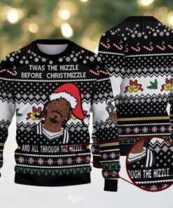 Snoop Dogg Twas The Nizzle Before Chrismizzle Ugly Christmas Sweater