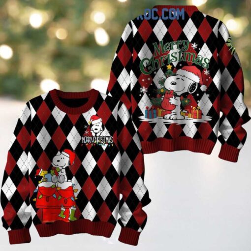 Snoopy Happy Peanuts Christmas Be Merry Ugly Sweater