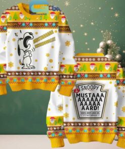 Snoopy Mustard It’s Not Enough For Peanuts Christmas Ugly Sweater