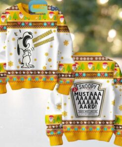 Snoopy Mustard It’s Not Enough For Peanuts Christmas Ugly Sweater