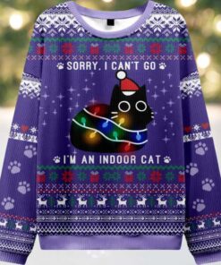 Sorry I’m an Indoor Cat Ugly Christmas Sweater