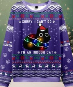 Sorry I’m an Indoor Cat Ugly Christmas Sweater