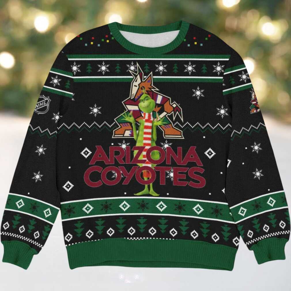 Special Release Arizona Coyotes NHL Ugly Sweater All Over Prints Christmas S, hoodie, sweater, long sleeve and tank top Arizona Coyotes NHL Ugly Christmas Sweater Front