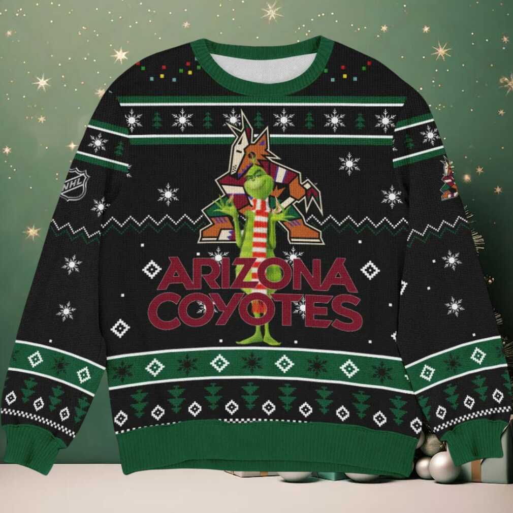 Special Release Arizona Coyotes NHL Ugly Sweater All Over Prints Christmas S, hoodie, sweater, long sleeve and tank top Arizona Coyotes NHL Ugly Christmas Sweater Detail