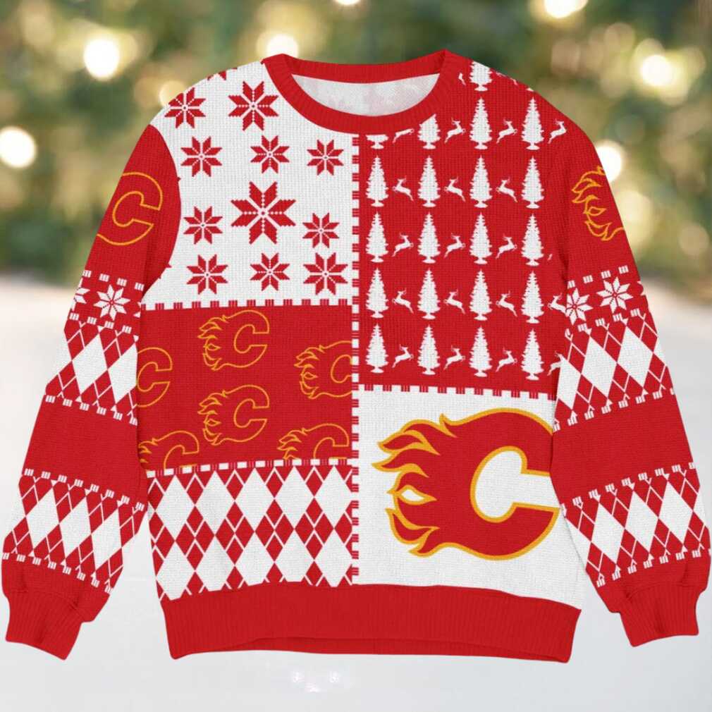 Special Release Calgary Flames NHL Ugly Sweater All Over Prints Christmas Season HONHL180924SW27, hoodie, sweater, long sleeve and tank top Calgary Flames Ugly Christmas Sweater all over print