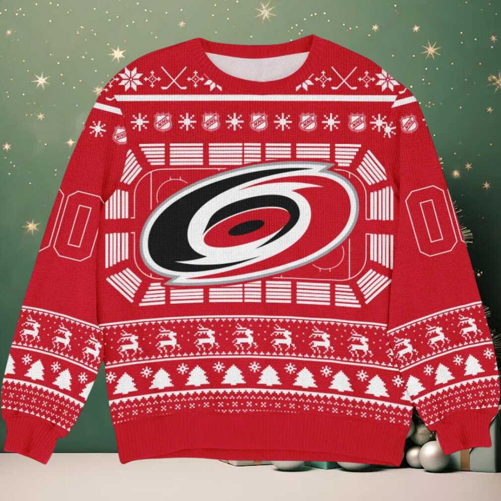 Special Release Carolina Hurricanes NHL Ugly Sweater All Over Prints Christmas S, hoodie, sweater, long sleeve and tank top Carolina Hurricanes NHL Ugly Christmas Sweater Back