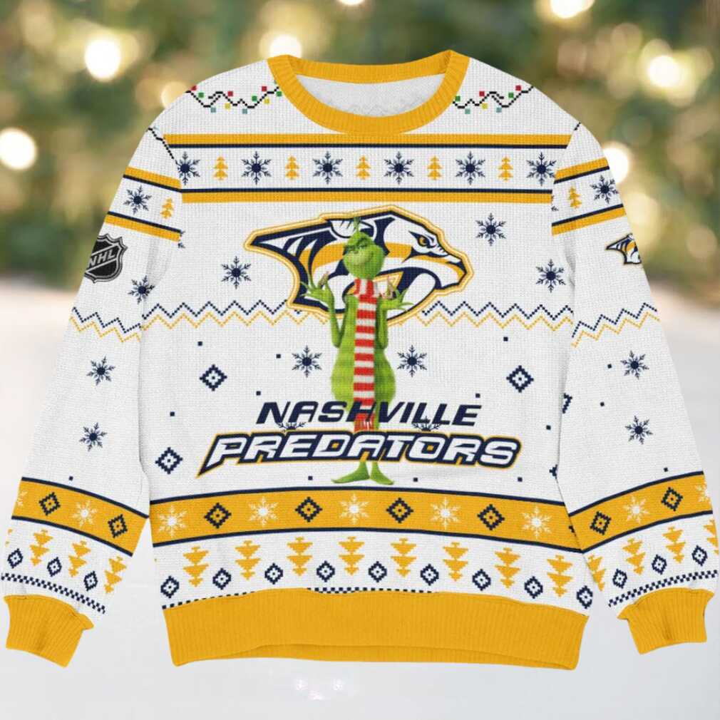Special Release Nashville Predators NHL Ugly Sweater All Over Prints Christmas S, hoodie, sweater, long sleeve and tank top Special Release Nashville Predators NHL Ugly Sweater All Over Prints Christmas S front view