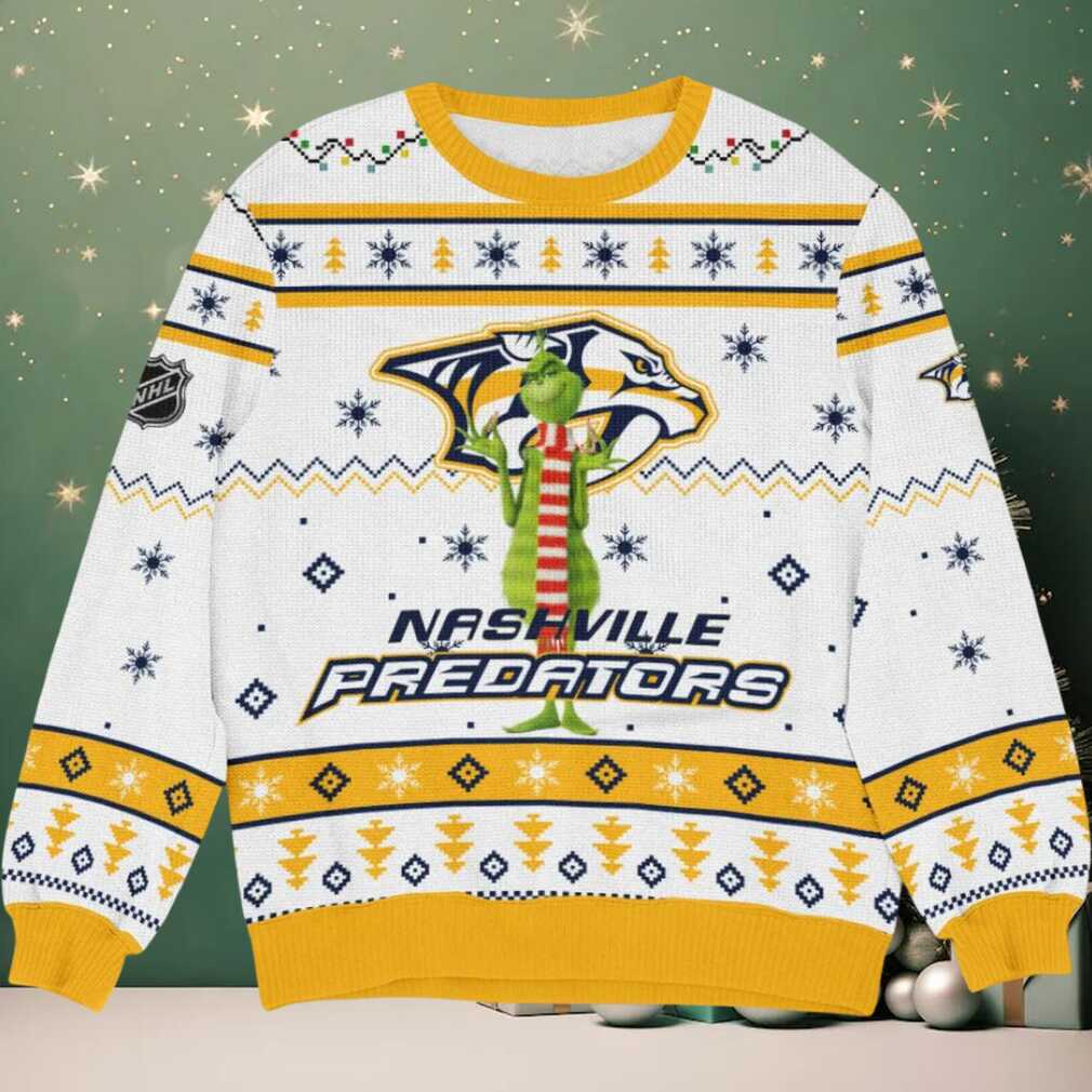 Special Release Nashville Predators NHL Ugly Sweater All Over Prints Christmas S, hoodie, sweater, long sleeve and tank top Special Release Nashville Predators NHL Ugly Sweater All Over Prints Christmas S detail view