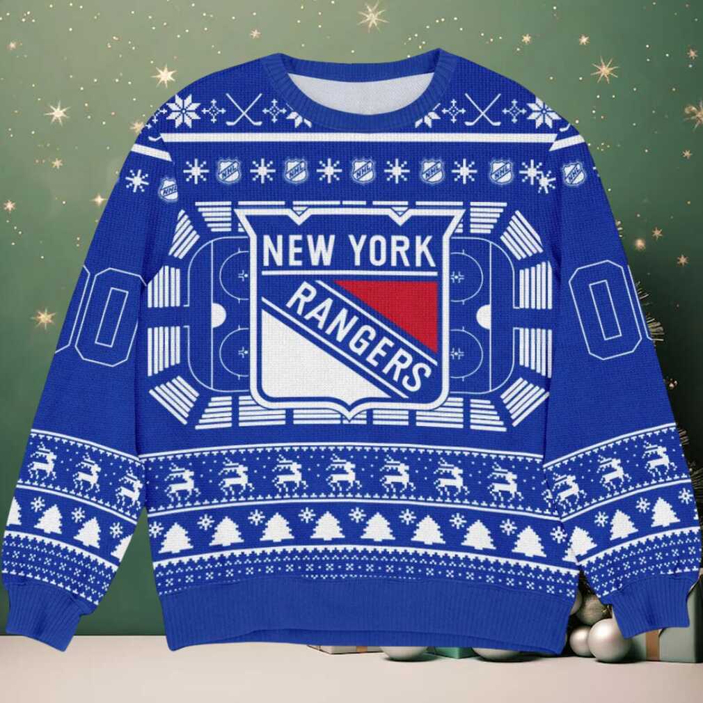 Special Release New York Rangers NHL Ugly Sweater All Over Prints Christmas S, hoodie, sweater, long sleeve and tank top New York Rangers Ugly Christmas Sweater fan wearing