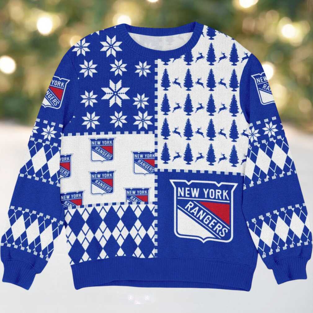 Special Release New York Rangers NHL Ugly Sweater All Over Prints Christmas Season HONHL180924SW13, hoodie, sweater, long sleeve and tank top New York Rangers Ugly Christmas Sweater Front
