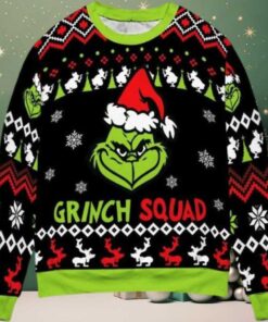 Squad The Grinch 3D Ugly Christmas Sweater