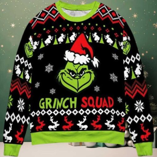 Squad The Grinch 3D Ugly Christmas Sweater