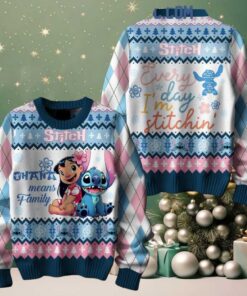 Stitch Ohana Means Family Let’s Stitch Christmas Ugly Sweater