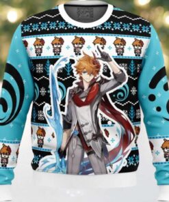 Tartaglia Childe Genshin Impact Ugly Christmas Sweater