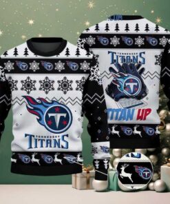 Tennessee Titans Titan Up Christmas Ugly Sweater Tennessee Titans Titan Up Christmas Ugly Sweater