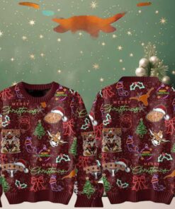 Texas Longhorns Merry 2024 Christmas Hook ‘Em Horn Neon Sign Ugly Sweater